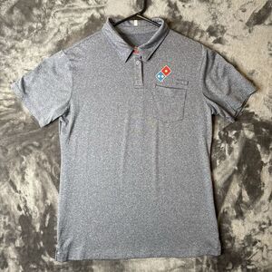 Dominos Employee Shirt Uniform Men’s Medium large Work Wear Pizza Polo